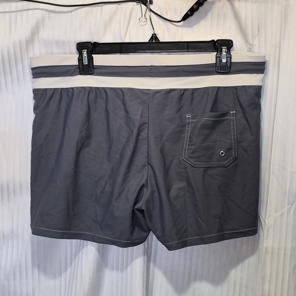 Free Country Navy Swim Shorts with White Waistband - Picture 7 of 8